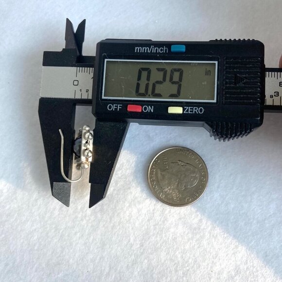 Sterling Silver 925 Modernist Style Square Freshwater Pearl Dangle Earrings - Picture 16 of 16